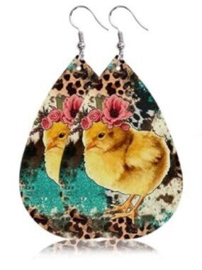Chick Faux Leather Earrings